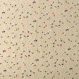 Katoen Jersey Broderie Bloemen Naturel