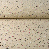 Katoen Jersey Broderie Bloemen Naturel