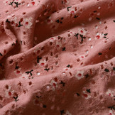 Baumwoll Jersey Stickerei Blumen Dunkel Altrosa