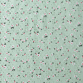 Katoen Jersey Broderie Bloemen Licht Oud Groen