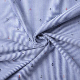 Seersucker  Stripes Anchor Red Black