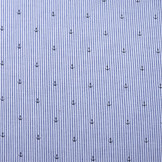 Seersucker Strepen Anker Zwart