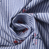 Seersucker Streifen Blumen Rot