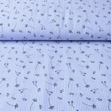 Seersucker Stripes Bladder Flower Baby Blue