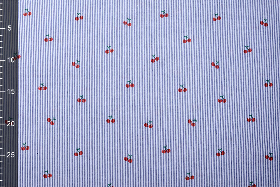 Seersucker Stripes Cherries