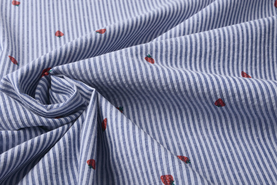 Seersucker Stripes Strawberry