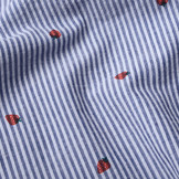 Seersucker Strepen Aardbei