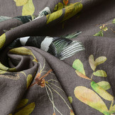 Viscose Digital Birds and Butterflies Grey