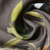 Viscose Digital Birds and Butterflies Grey