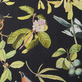 Viscose Digital Birds and Butterflies Black