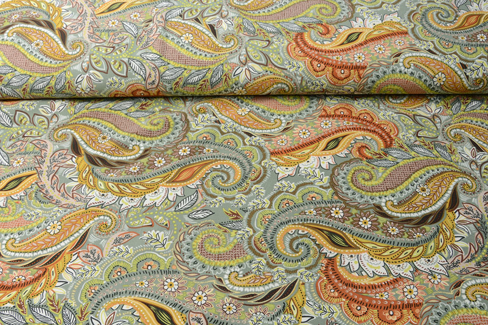 Crinkle Krepp Paisley Folklore
