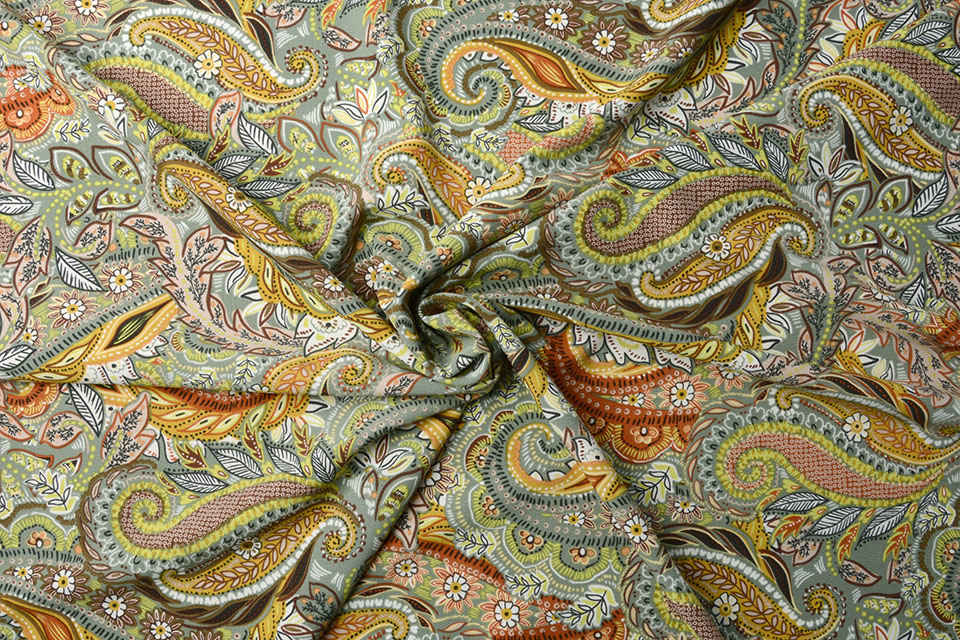 Crinkle Krepp Paisley Folklore