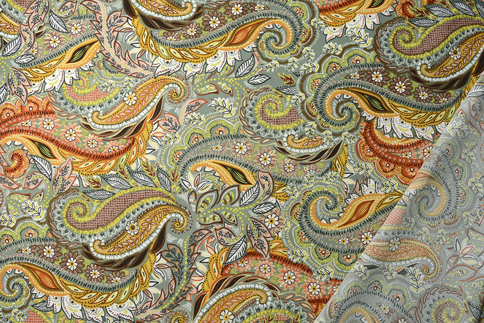 Crinkle Krepp Paisley Folklore