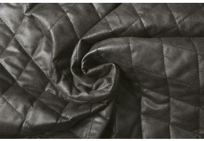 Gesteppter Alcantara Suedine Antrazitgrau