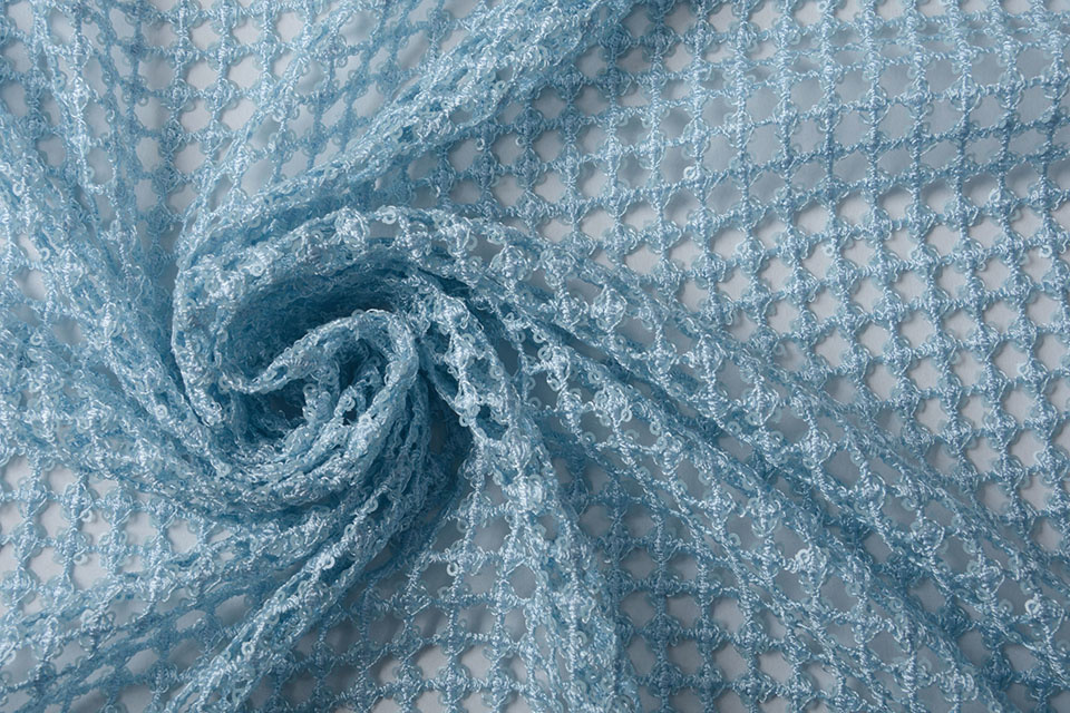 Crochet Lace Sequins Leonie Baby Blue