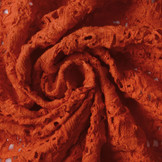 Jersey Gestrickt Dunkelorange