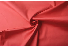 Stretch Poplin Koraal Rood
