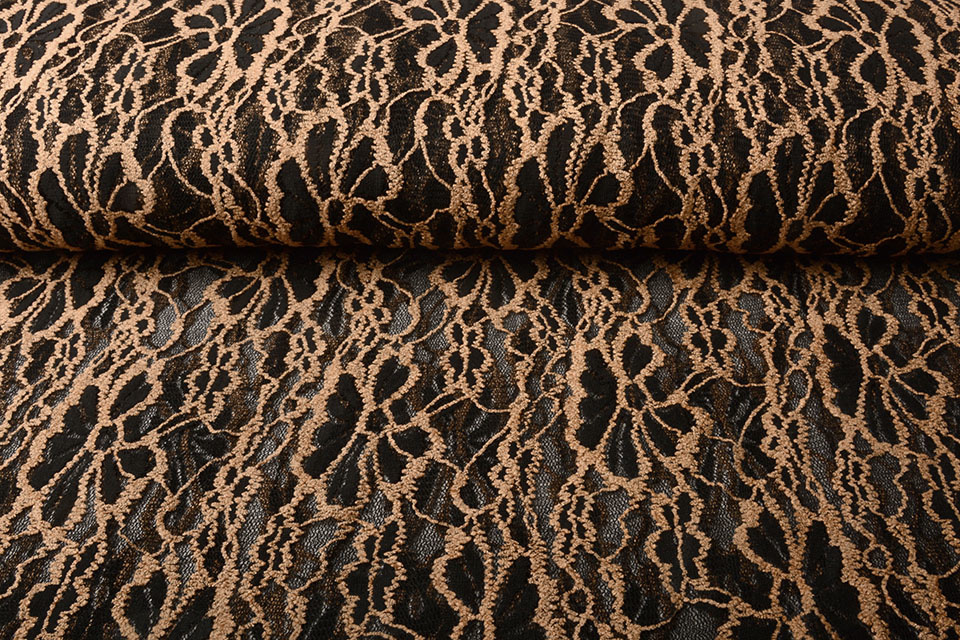 Lace Flowers Amber Light Orange Brique