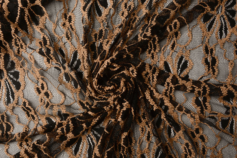 Spitze Blumen Amber Hell Orange Brique
