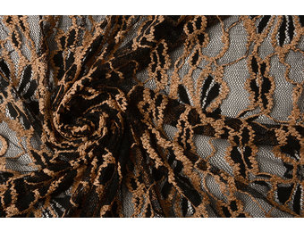 Spitze Blumen Amber Hell Orange Brique