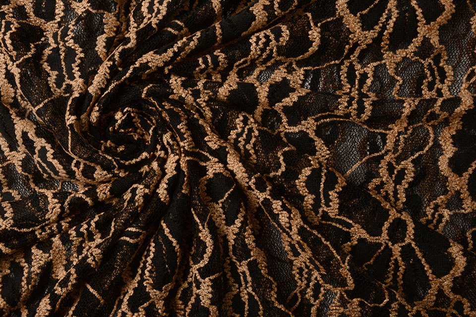 Lace Flowers Amber Light Orange Brique