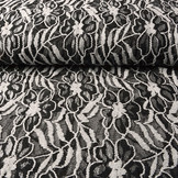 Lace Flowers Suze Black Silver