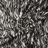 Lace Flowers Suze Black Silver