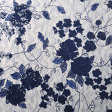 Mesh Embroidered  Sequins Maria Royal Blue