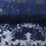 Mesh Embroidered  Sequins Maria Royal Blue