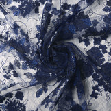 Mesh Embroidered  Sequins Maria Royal Blue