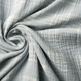 Double Gauze Fabric Check Blue Grey