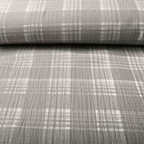 Double Gauze Fabric Check Middle Grey
