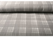Double Gauze Fabric Check Middle Grey