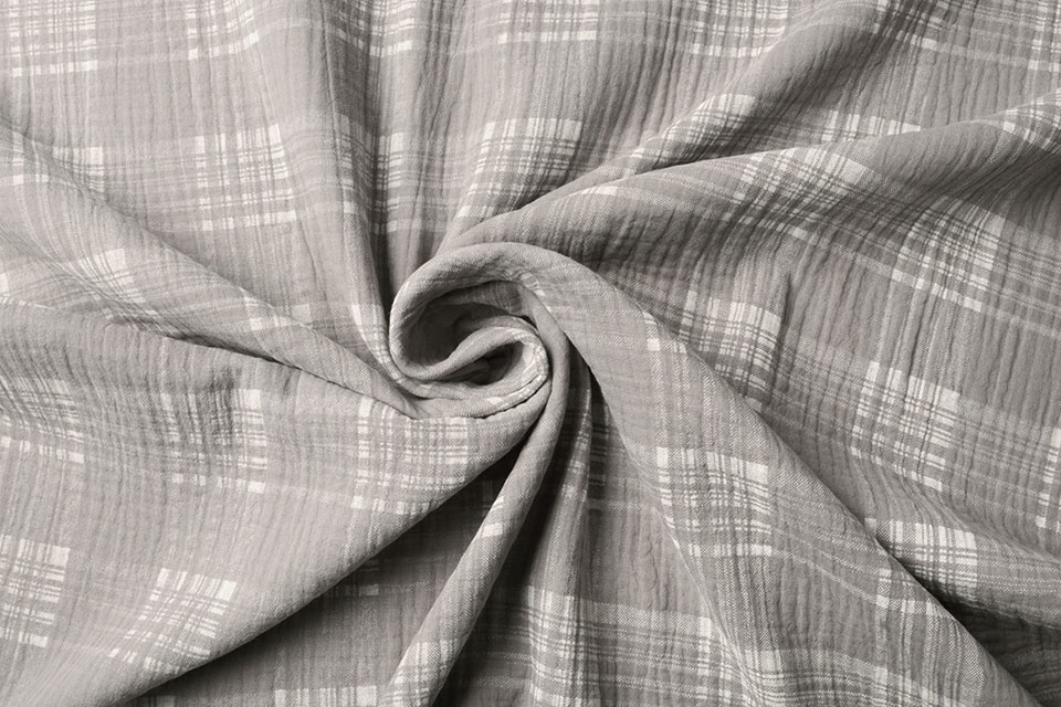 Double Gauze Fabric Medium Gray