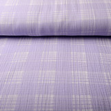 Double Gauze Fabric Check Lilac