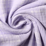 Double Gauze Fabric Check Lilac