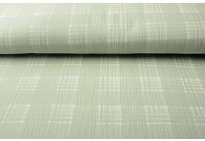 Double Gauze Fabric Check Light Old Green