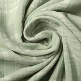 Double Gauze Fabric Check Light Old Green