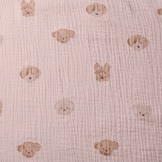 Double Gauze Fabric Dogs Light Old Pink