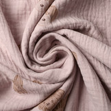 Double Gauze Fabric Dogs Light Old Pink