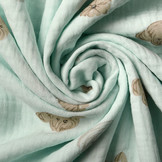 Hydrofiel Stof Hondjes Licht Mint Groen