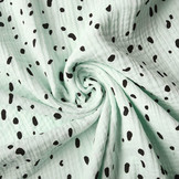 Hydrofiel Stof Dalmatiër Licht Mint Groen