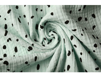 Baumwoll Musselin Stoff Dalmatinisches Hell Mintgrün