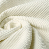 Mini Waffle Pique Fabric Creme