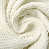 Mini Waffle Pique Fabric Creme