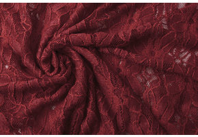 Lace Flowers Fenna Wine Red