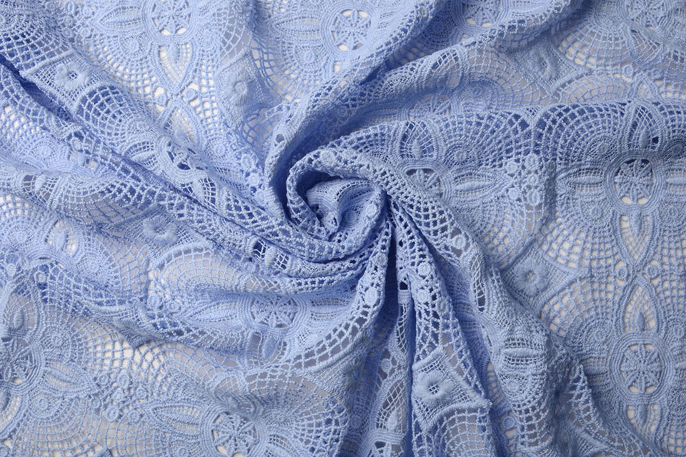 Cotton Lace Veerle Lilac Blue - YES Fabrics