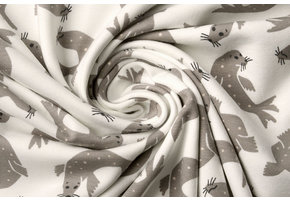 Organic Cotton Jersey Zeehond Taupe