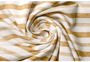 Digital  Cotton Jersey  Stripes Sand