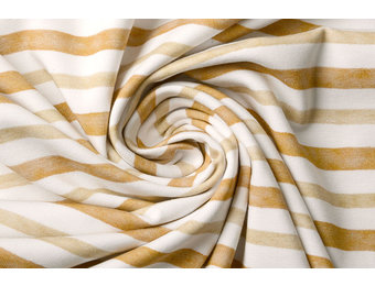 Digital  Cotton Jersey  Stripes Sand